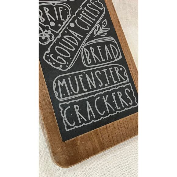 Charcuterie Cutting Board Wall Décor – Black & White Cheese & Bread Theme - Picture 3 of 5